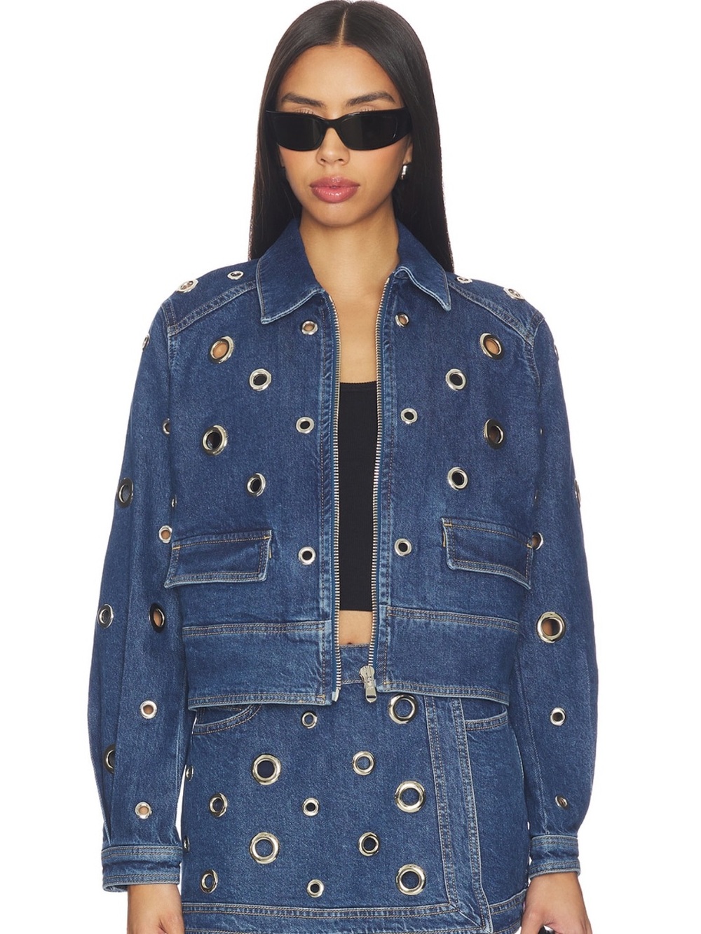 cinq a sept Denim Harriet Jacket in Tide